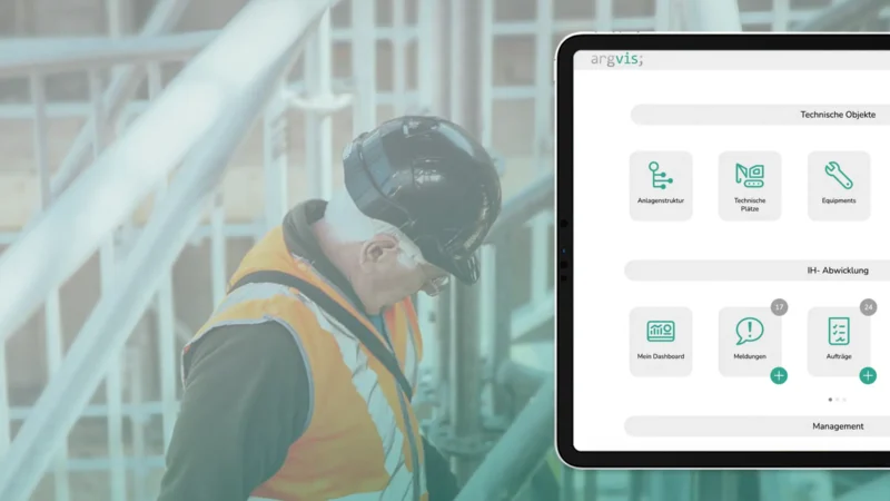Funktionsumfang argvis; Maintenance Portal 6 Schmuckgrafik argvis; Maintenance Portal - mobile Instandhaltung - Dashboard