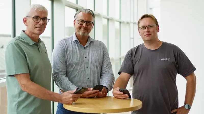 Das Projektteam von Seiten der Stadtwerke Flensburg (vl): Andreas Rieper, Thorsten Weber, Christoph Clausen