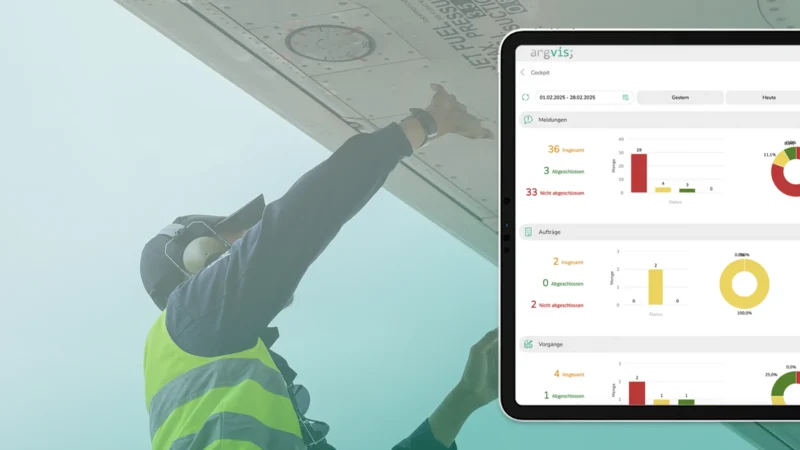 Funktionsumfang argvis; Maintenance Portal 3 Grafik: Cockpit für Ihre Kennzahlen in SAP PM innerhalb von argvis; Maintenance Portal