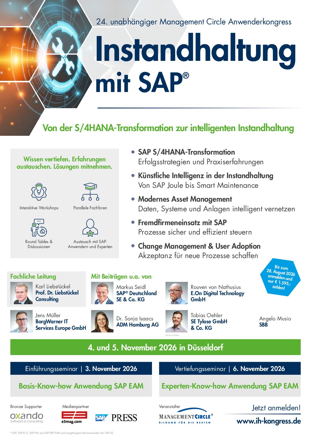 Programm und Anmeldung Instandhaltung mit SAP 2026 Düsseldorf [pdf]